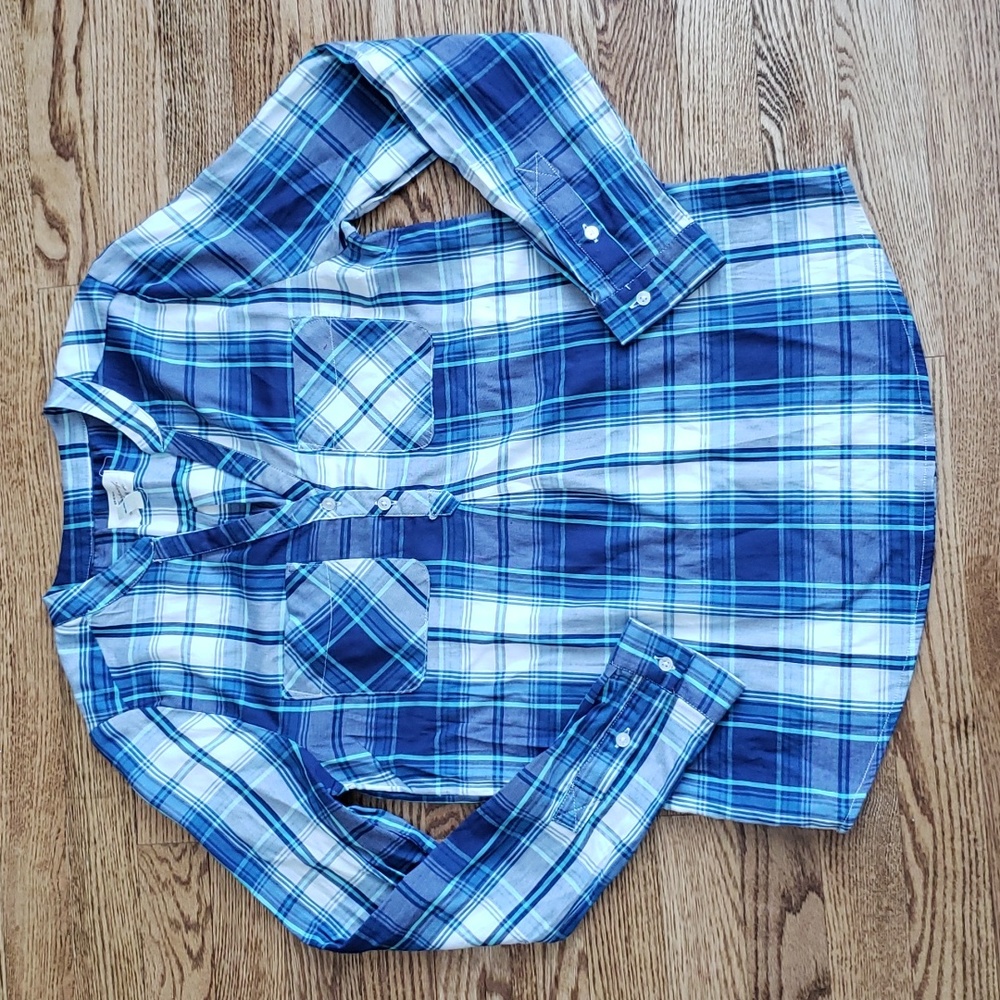 (S) Original Weatherproof Classic Plaid Country Soft Casual Western Prairie